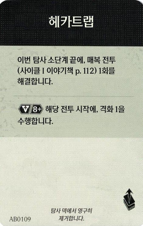 헤카토캠 탐사 카드 단면