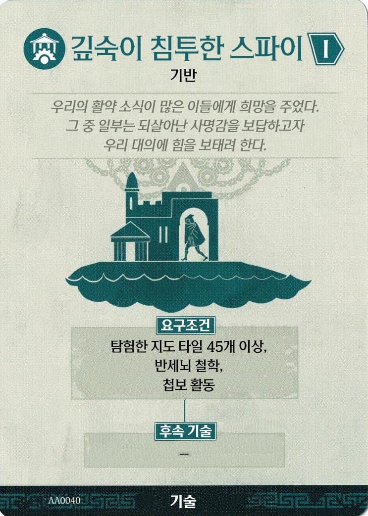 깊숙이 침투한 스파이 기술 카드 앞면